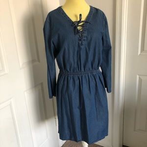 Mossimo High Low Denim Dress L